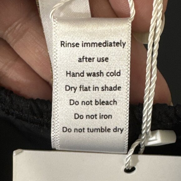 Mindy X Andie Women's L The Bikini Hipster Swim Bottom Textured Black NWT 9584 - Picture 11 of 14